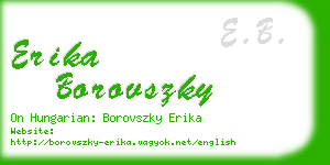 erika borovszky business card